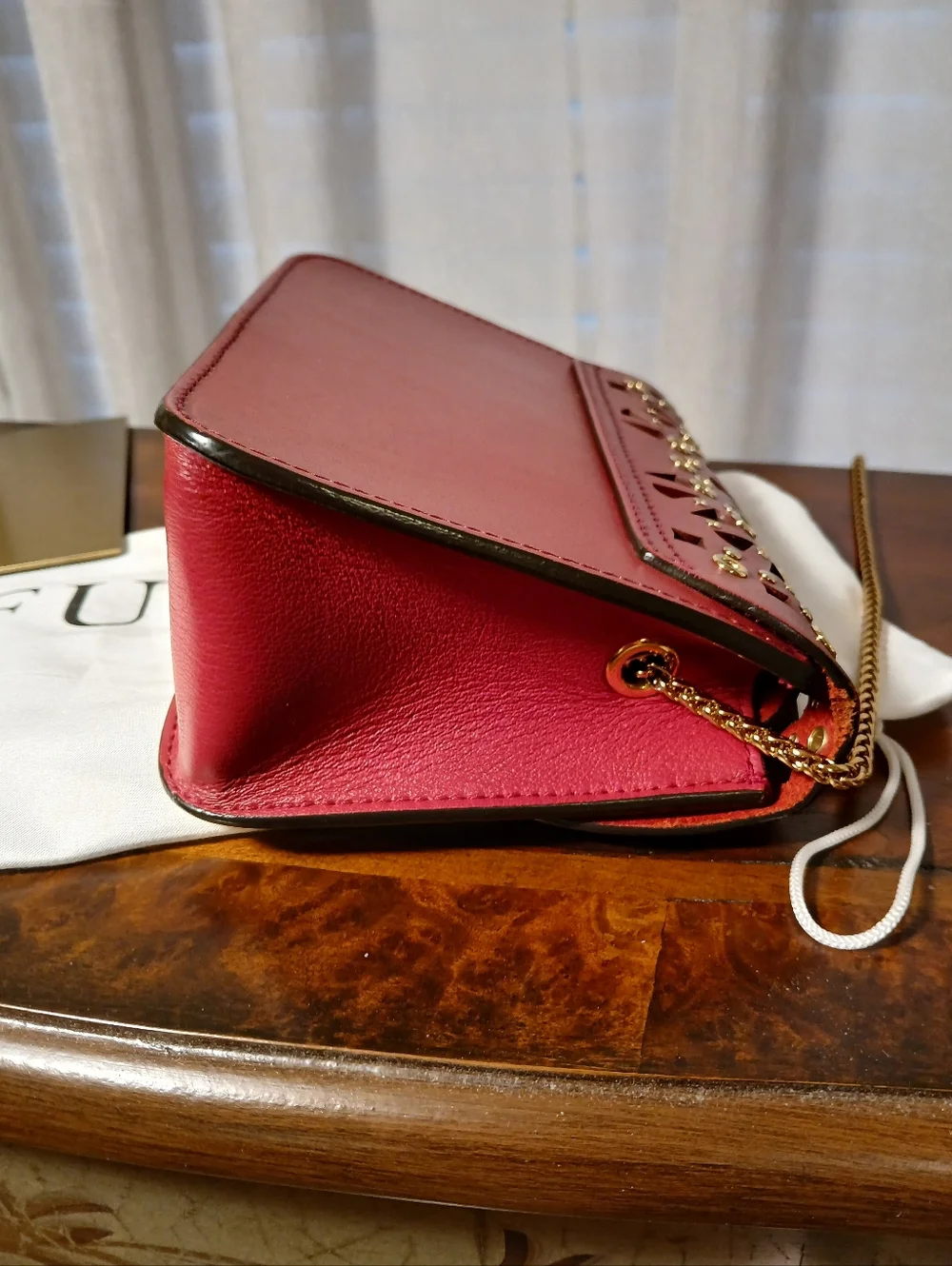 Furla Metropolis Mini Avio Bolera Red Laser Cut Leather - Picture 10 of 11